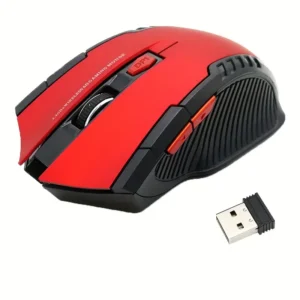2.4GHz Wireless Gaming Mouse with USB Receiver - 6 Programmable Buttons, Optical Sensor for PC & Laptop Accessories, Wireless Mouse for Laptop, Gamer, Notebook Accessories